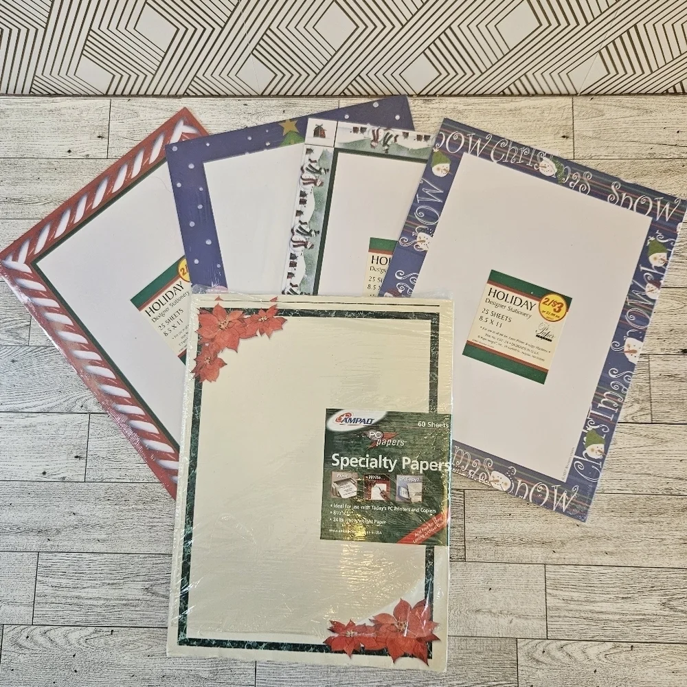 Christmas Stationery Printer Paper Assortment 8.5
